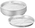 Relaxdays Aluschalen, Silber, Metall, 27.5x3x27.5 cm, Grills & Outdoor-K&uuml;chen,