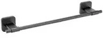 Wenko Handtuchstange Porto Black, Schwarz, Metall, 40.5x7.5x5.5 cm, Montage ohne