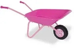 Relaxdays Schubkarre, Pink, Metall, Kunststoff, 74x43x36 cm, Outdoor Spielzeug,