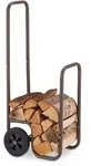 Relaxdays Kaminholzwagen, Braun, Metall, Kunststoff, 41x109.5x45 cm, Kleinm&ouml;bel,