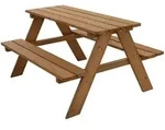 Ml-Design Kindersitzgarnitur, Braun, Holz, 4-Sitzer, Rechteckig, A-Form,