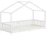 Ml-Design Hausbett, Wei&szlig;, Holz, Kiefer, Rechteckig, 90x200 cm, Kinder- &