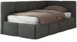 MKS Jugendbett, Dunkelgrau, Textil, Rechteckig, 90x200 cm, Oeko-Tex&reg;, Kinder- &