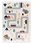Mazovia Kinderteppich, Mehrfarbig, Beige, Textil, Fahrzeuge, Rechteckig,...