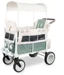 Wonderfold Bollerwagen VW2 Volkswagen Stroller Wagon, Beige, Salbeigr&uuml;n,