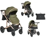 Moni Kombikinderwagen, Gr&uuml;n, Metall, 61x107x96 cm, unisex, Baby on Tour,