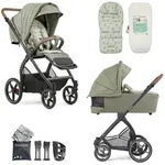 Gesslein Kombikinderwagen FX4 Swing Set, Hellgr&uuml;n, Salbeigr&uuml;n, Textil, 55x130x100