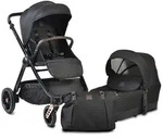 Cangaroo Kombikinderwagen, Schwarz, Metall, 60x105x103 cm, unisex, Federung,...