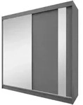 Beautysofa Schwebet&uuml;renschrank, Graphit, Holzwerkstoff, 9 F&auml;cher, 4...