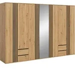 Livetastic Dreht&uuml;renschrank, Anthrazit, Eiche Artisan, Holzwerkstoff,...