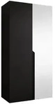 Mirjan24 Dreht&uuml;renschrank, Schwarz, Kunststoff, Rechteckig, 100x202x52 cm,