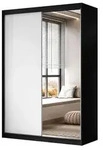 Lookway Kleiderschrank, Schwarz, Wei&szlig;, Holzwerkstoff, 150x215x59 cm,...