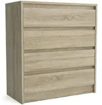 Masseno Kommode, Sonoma Eiche, Holzwerkstoff, 4 Schubladen, 75x82x35 cm,...