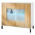 Vladon Kommode, Eiche, Holzwerkstoff, 92.5x83.5x35 cm, Wohnzimmer, Kommoden &