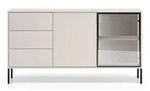Selsey Sideboard, Taupe, Metall, 4 F&auml;cher, 3 Schubladen, Rechteckig, 160x86x40...