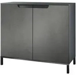 Vladon Kommode, Dunkelgrau, Holzwerkstoff, 92.5x83.5x35 cm, Wohnzimmer,...