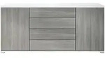 Vladon Sideboard, Anthrazit, Holzwerkstoff, 166.5x75.5x35 cm, Wohnzimmer, Kommoden &