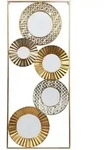 Beliani Wanddekoration, Gold, Metall, Rechteckig, 39x90x5 cm, Spiegel,...