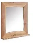 Massivmoebel24 Badspiegel, Natur, Holz, 70x78x12 cm, Spiegel, Wandspiegel