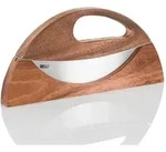 AdHoc Wiegemesser Wave, Holz, Akazie, 19.8x10.2x2.2 cm, Kochen, K&uuml;chenmesser,...