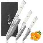 Wakoli Messerset, Wei&szlig;, Metall, 1 cm, Kochen, K&uuml;chenmesser, Kochmesser