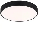 Globo Lighting Deckenleuchte, Schwarz, Metall, Rund, 37.8x7x37.8 cm, Lampen &