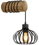 Globo Lighting Wandleuchte, Braun, Holz, Rund, 20x59x29 cm, Lampen & Leuchten,