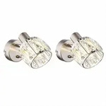 Globo Lighting Wandleuchte, Silber, Glas, 9.2x12.5x16 cm, Lampen & Leuchten,