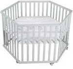 Roba Laufgitter, Taupe, Holzwerkstoff, Sechseckig, 118.5x72.5x103.5 cm, Babym&ouml;bel,