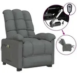 vidaXL Massagesessel, Dunkelgrau, Textil, 99x102x74 cm, Wohnzimmer, Sessel,