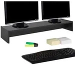 CARO-M&ouml;bel Monitorst&auml;nder, Schwarz, Holzwerkstoff, Mode, 100x15x27 cm,