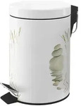 Sanilo Kosmetikeimer, Beige, Wei&szlig;, Metall, Kunststoff, Rund, 17x25x25 cm,