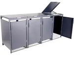Albatros M&uuml;lltonnenbox, Anthrazit, Metall, 272x118x80 cm, Aufbewahrung &