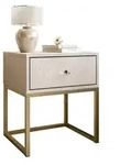 Lookway Nachttisch, Gold, Holzwerkstoff, 45x52x37 cm, Schlafzimmer, Nachttische