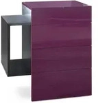 Vladon Nachttisch, Brombeere, Holzwerkstoff, 60x63x36 cm, Schlafzimmer,...