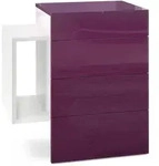 Vladon Nachttisch, Brombeere, Holzwerkstoff, 60x63x36 cm, Schlafzimmer,...