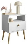 Lookway Nachttisch, Wei&szlig;, Holzwerkstoff, 44x56x31 cm, Schlafzimmer, Nachttische