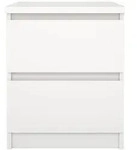 ebuy24 Nachttisch,, Wei&szlig;, Holzwerkstoff, 2 Schubladen, 41x50x50 cm,...