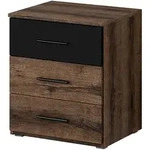 Masseno Nachttisch, Mehrfarbig, Holzwerkstoff, 3 Schubladen, 46x56x41 cm,