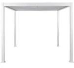 Beliani Garten-Pergola, Wei&szlig;, Metall, 310x250x310 cm, Sonnen- & Sichtschutz,