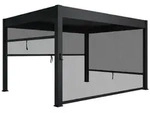 Juskys Seitenwand, Anthrazit, Metall, 400x240x700 cm, Sonnen- & Sichtschutz,