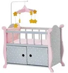 Teamson Kids Puppenbett, Grau, Holzwerkstoff, 31x79x57 cm, Spielzeug,