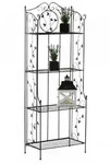 CLP Standregal, Schwarz, Metall, 60x158x33 cm, Wohnzimmer, Regale, B&uuml;cherregale