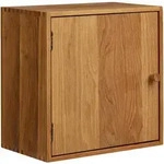 Wandregal Townsville, Eiche, Holz, Eiche, massiv, Holz, 30x30x18 cm, h&auml;ngend,