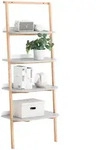 SoBuy B&uuml;cherregal, Grau, Natur, Holzwerkstoff, Holz, Buche, 65x169x39 cm,