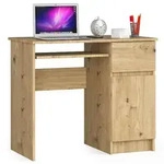 Akord Schreibtisch, Eiche Artisan, Holzwerkstoff, Nachbildung, Holz Optik, 3...