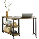 SoBuy Schreibtisch, Braun, Holzwerkstoff, 133x69x30 cm, Arbeitszimmer, Schreibtische,