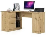 Akord Eckschreibtisch, Eiche Artisan, Holzwerkstoff, Nachbildung, Holz Optik, 4