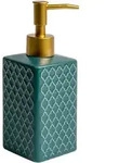 Intirilife Seifenspender, Gr&uuml;n, Keramik, 6.5x10x26.5 cm, Badaccessoires,