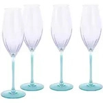 Creatable Sektglas Swirly Spring, Mehrfarbig, Glas, 4-teilig, 210 ml, Essen &